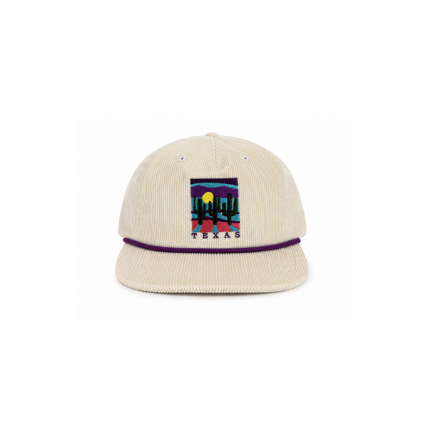Mighty Fine 'Texas' Cream Colored Corduroy Snapback Hat