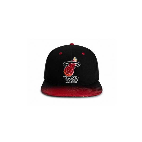 Vintage 'Miami Heat' Mitchell & Ness Flat Brim Hat