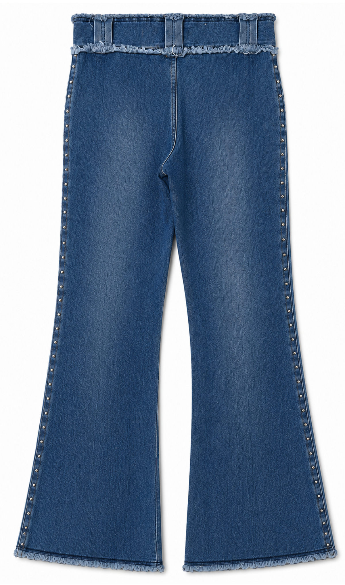 Younique Jeans Medium-Wash Studded Front Flap Pocket Denim Jeans