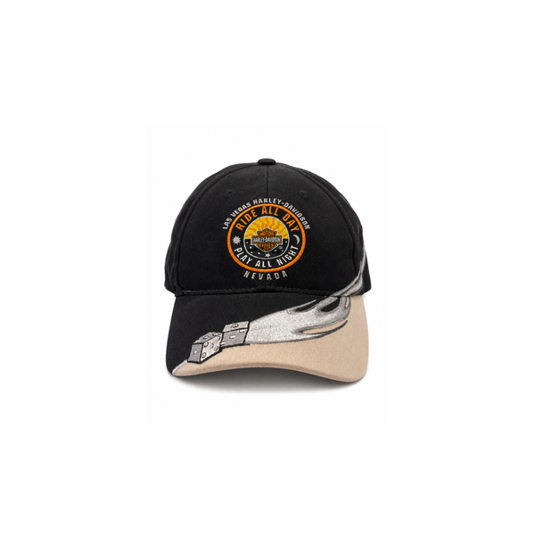 Tan & Black Harley Davidson 'Dice' Hat