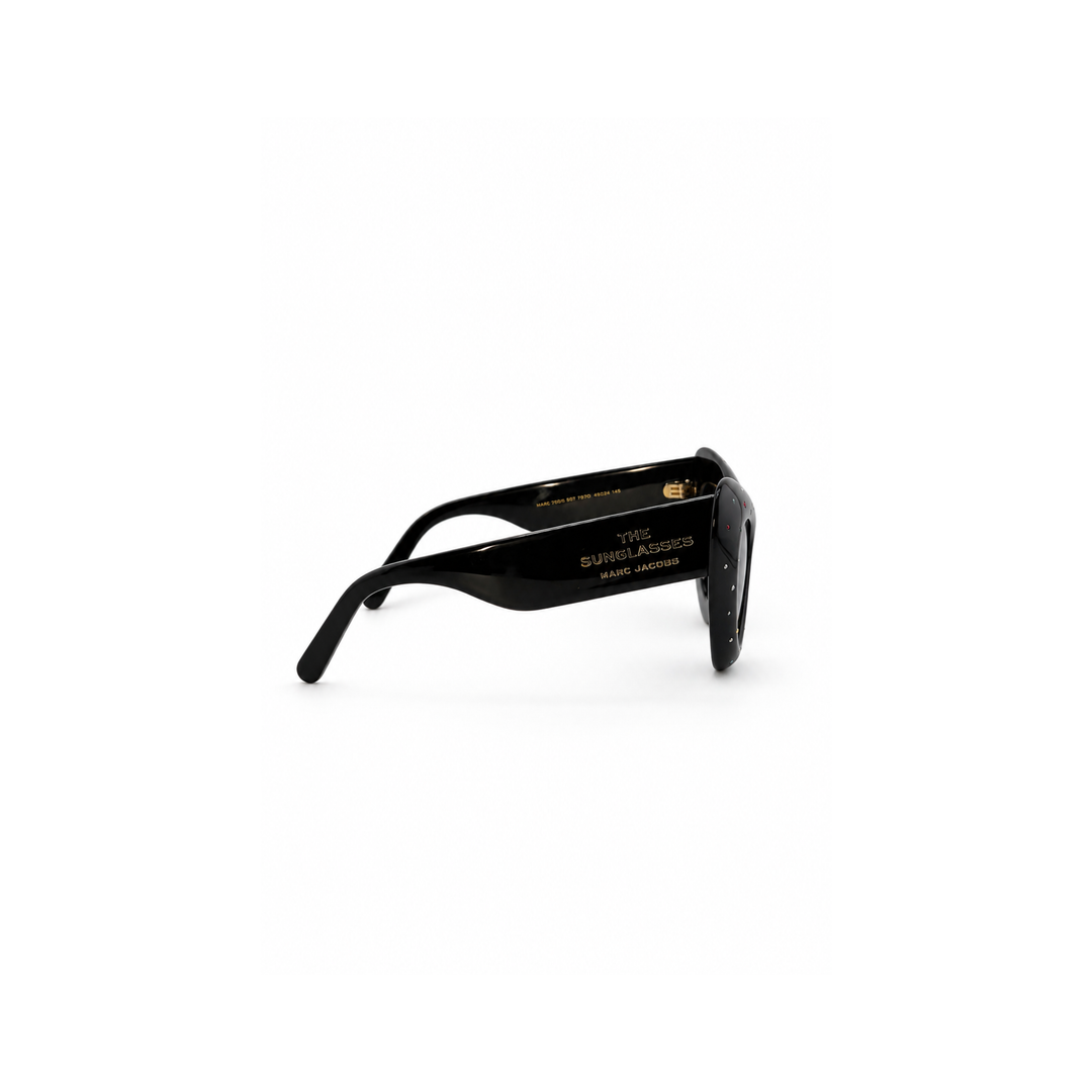 Marc Jacobs Black with Rainbow Sparkles Cat Eye Sunglasses
