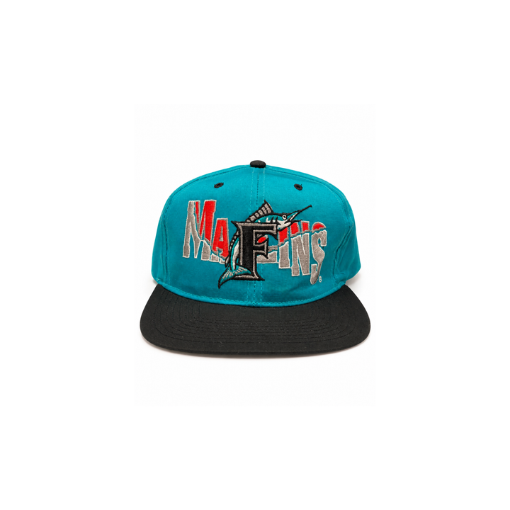 Teal &amp; Orange Miami Marlins Embroidered Flat Brim