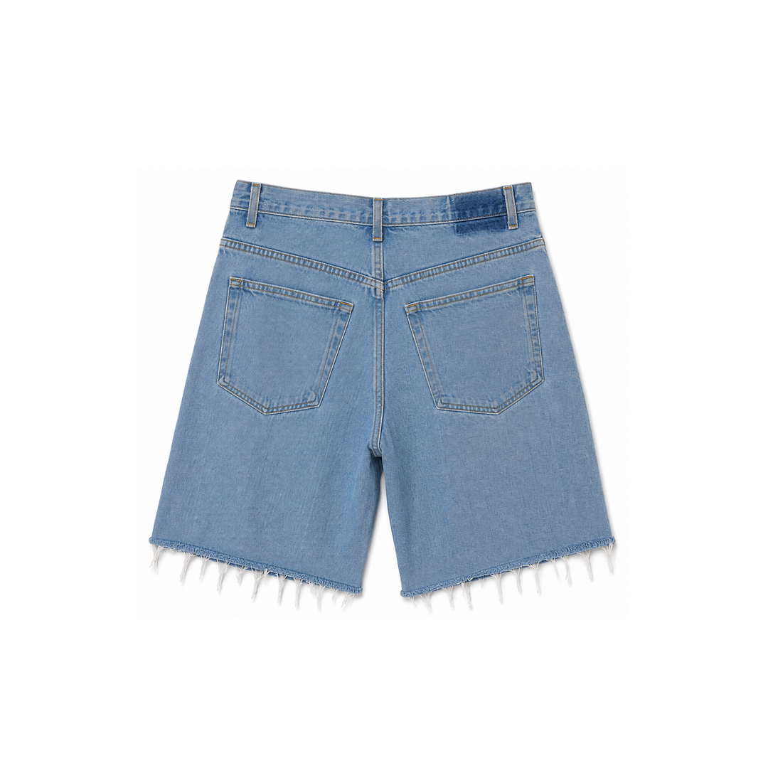 Route 66 Light-Wash Denim Jorts