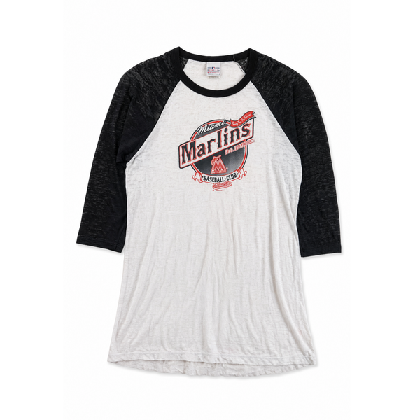 Miami Marlins Burnout Raglan T-Shirt