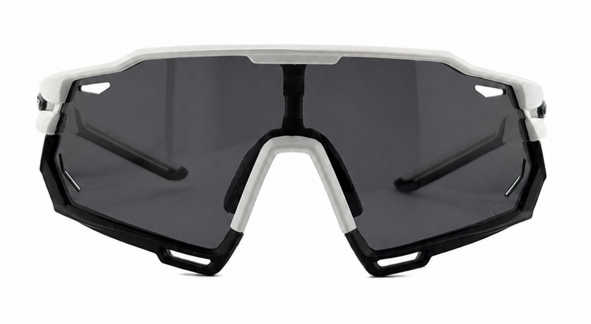 X-Tiger White & Black Smoke Shield Sport Sunglasses