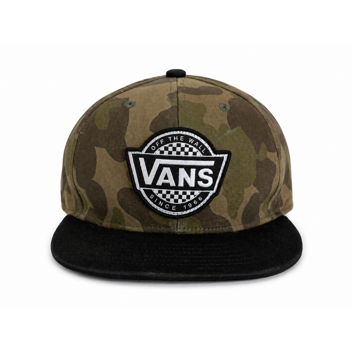 Camo 'Vans Off The Wall' Flat Brim Hat