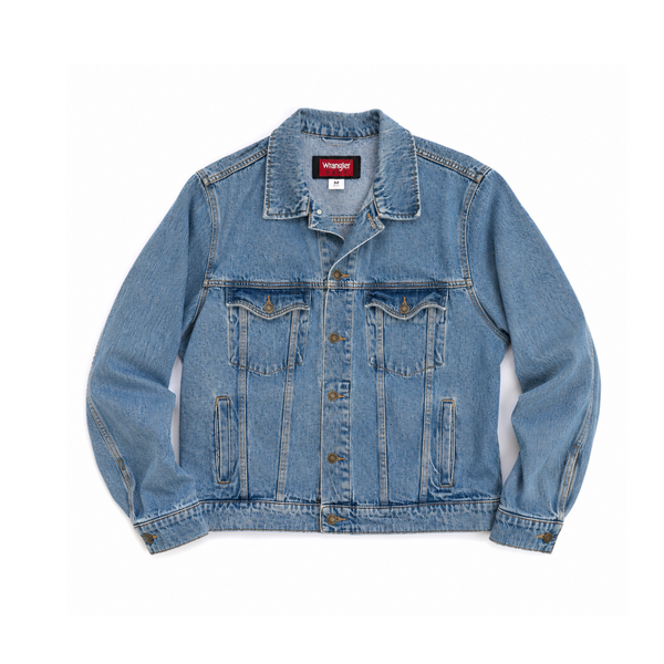 Vintage Wrangler Medium-Wash Denim Trucker Jacket