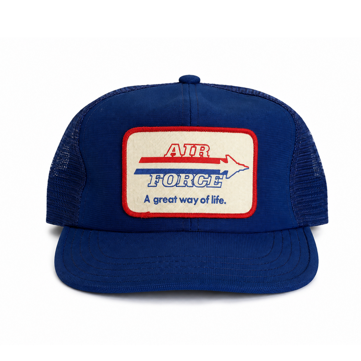 Vintage Air Force 'A Great Way Of Life' Blue Trucker Hat