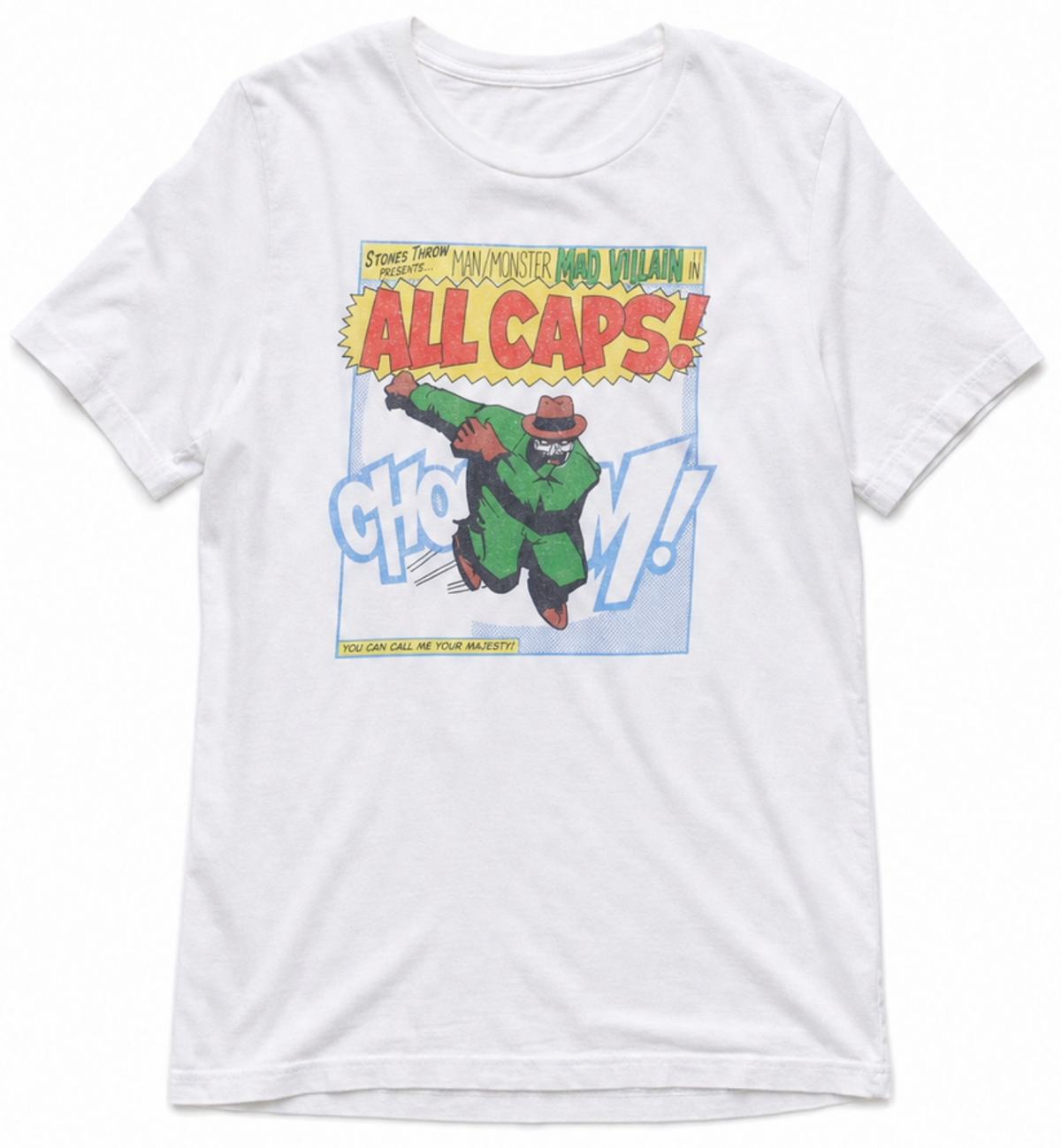 Vintage 'Man/Monster Mad Villain' White Graphic T-Shirt