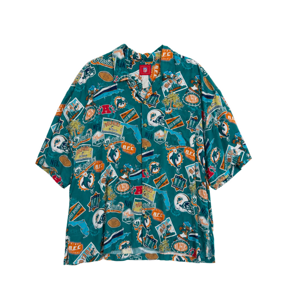 Vintage Miami Dolphins Hawaiian Button-Up Shirt