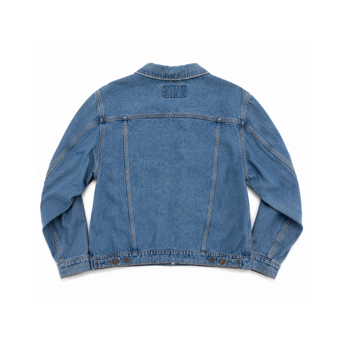 Vintage Wrangler Medium-Wash Denim Trucker Jacket