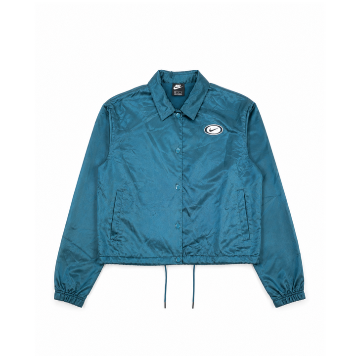 Nike Embroidered Satin Cropped Jacket