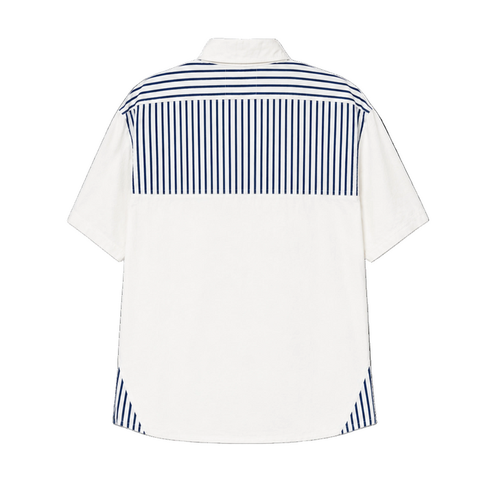 Vintage Bugle Boy Naval Issue Striped Button-Up Shirt