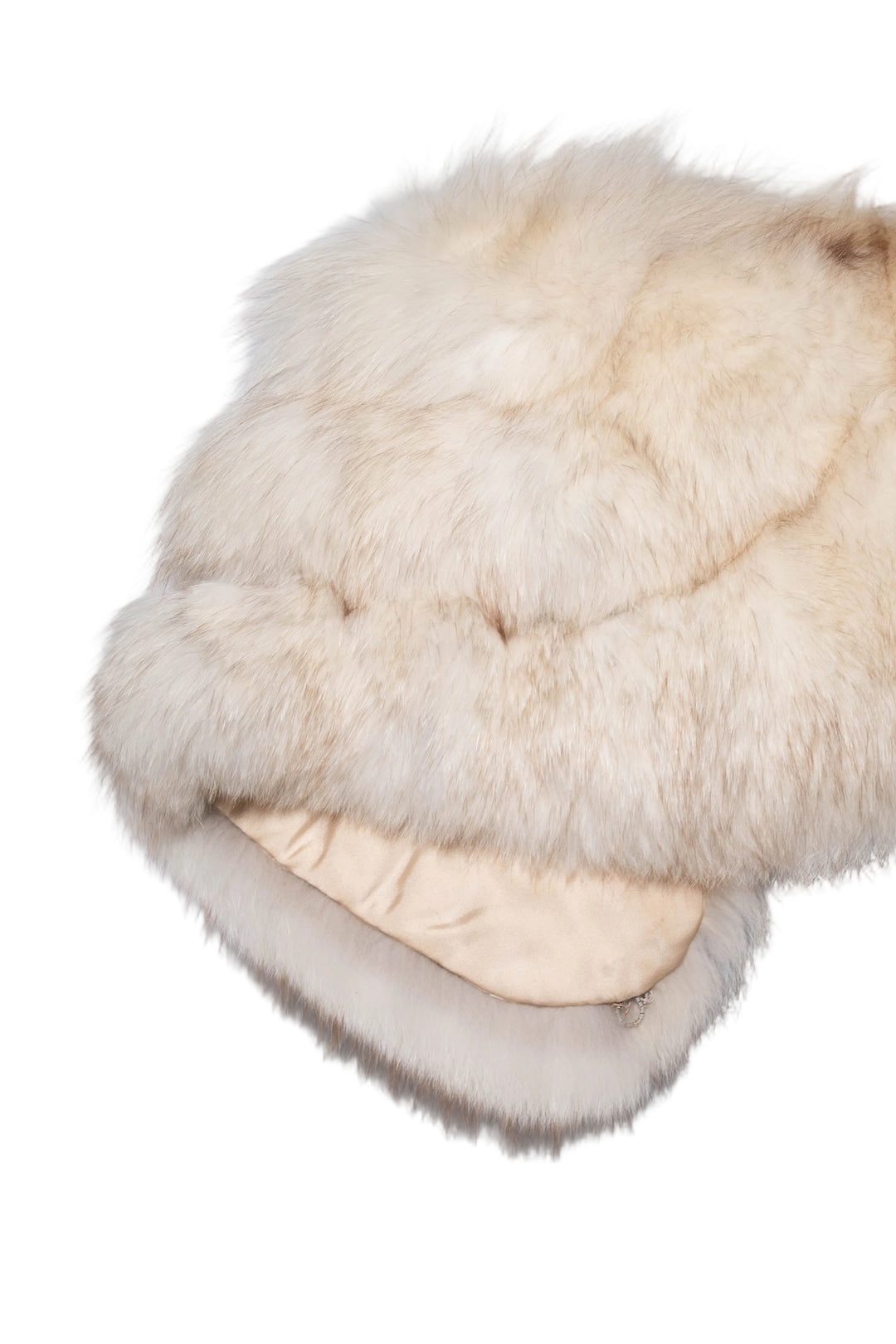 Vintage Ivory Fur Stole Shawl – Luxury Soft Fur
