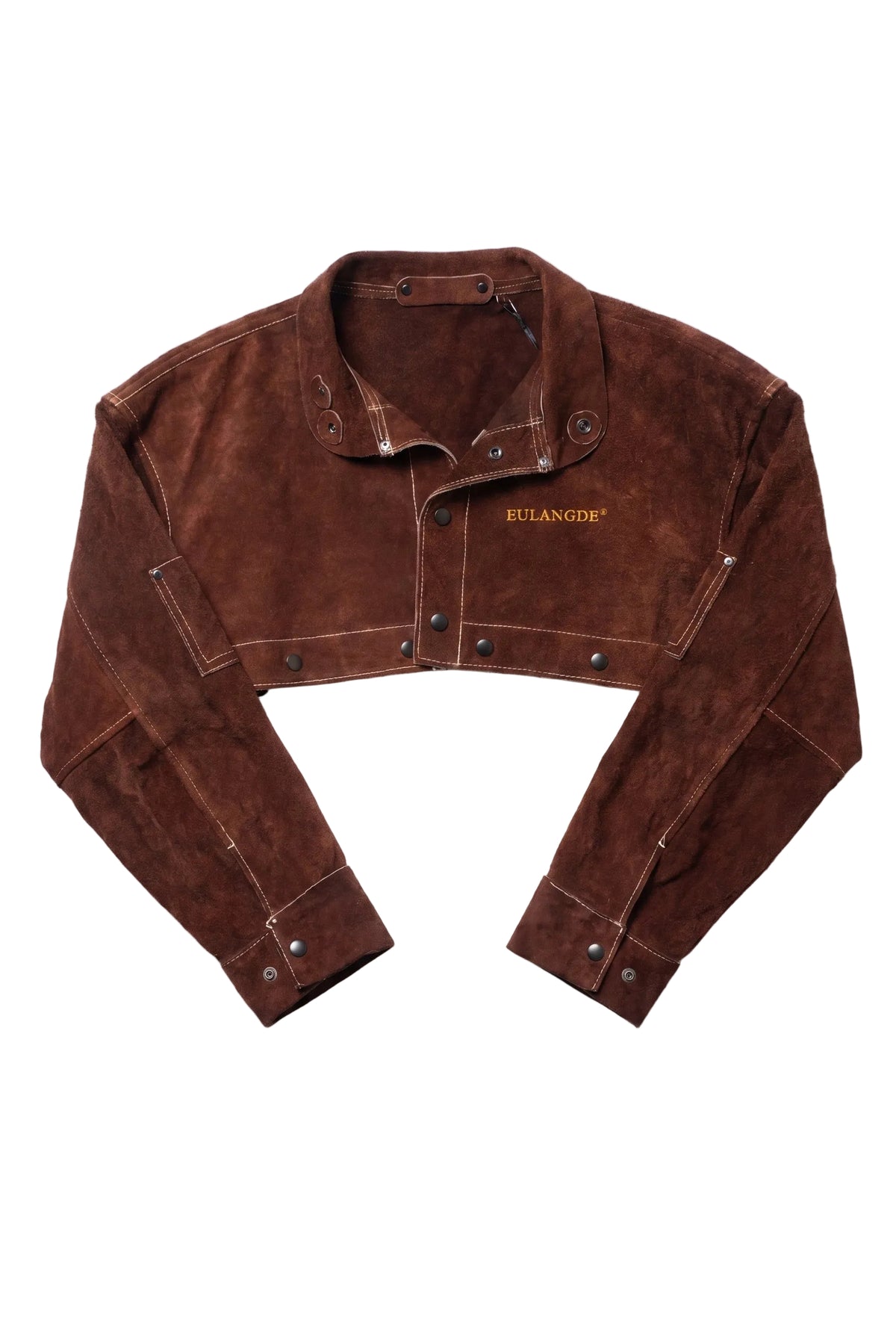 Eulangde Brown Cropped Jacket