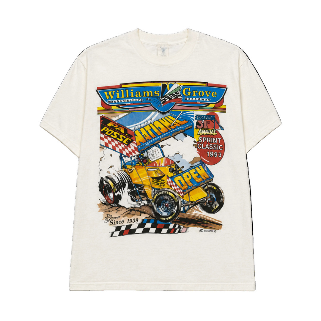 Vintage Williams Grove Speedway Graphic T-Shirt – 1993 Sprint Classic Tee