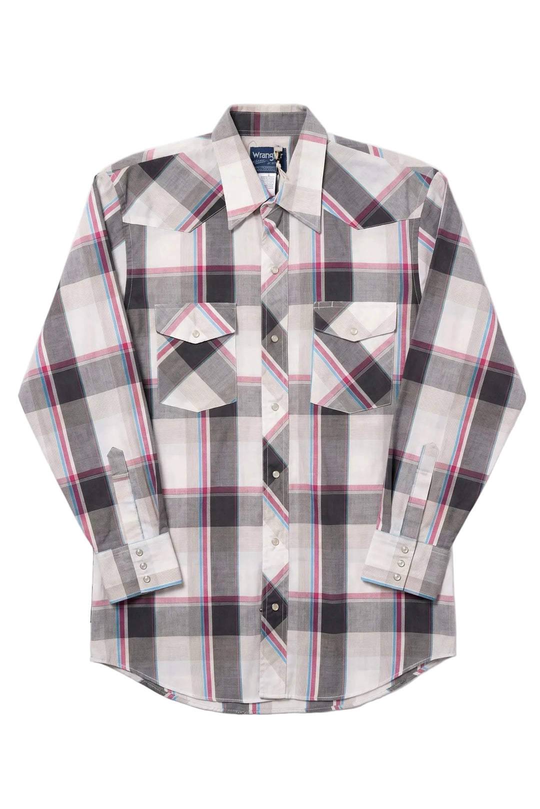 Vintage Wrangler Pastel Plaid Pearl Snap Western Shirt