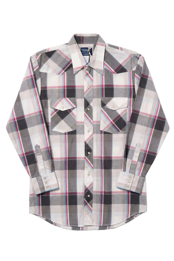 Vintage Wrangler Pastel Plaid Pearl Snap Western Shirt