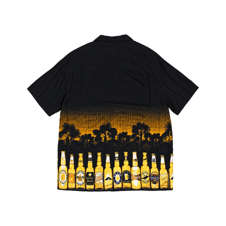 Vintage Beer Bottles Button-Up Short Sleeve Shirt