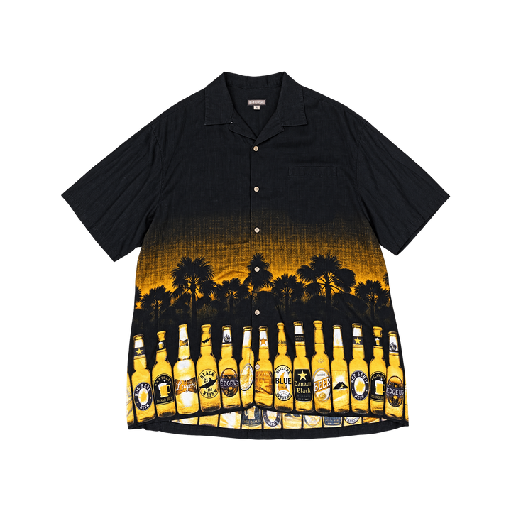 Vintage Beer Bottles Button-Up Short Sleeve Shirt