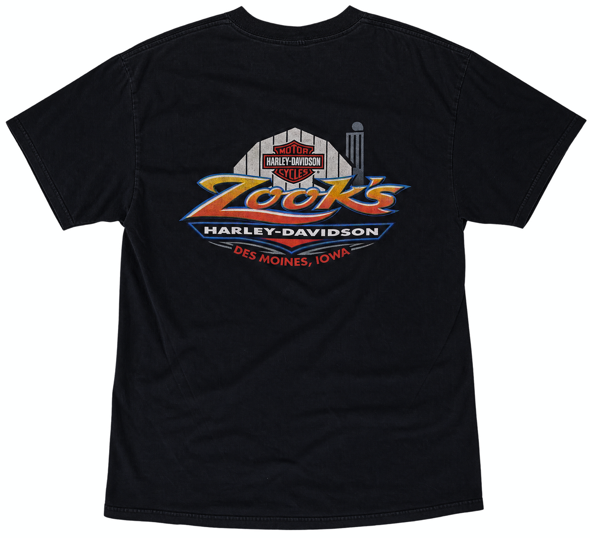 Vintage Harley Davidson 'Zooks' Black Front Pocket Graphic T-Shirt