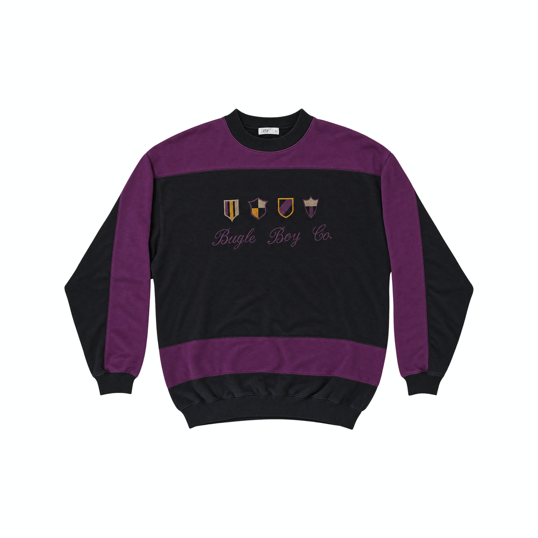 Vintage Bugle Boy Purple Embroidered Crewneck