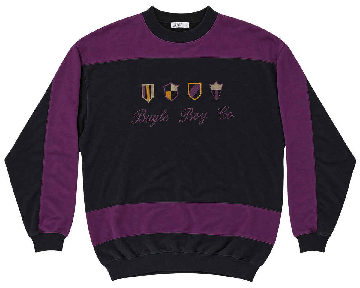 Vintage Bugle Boy Purple Embroidered Crewneck