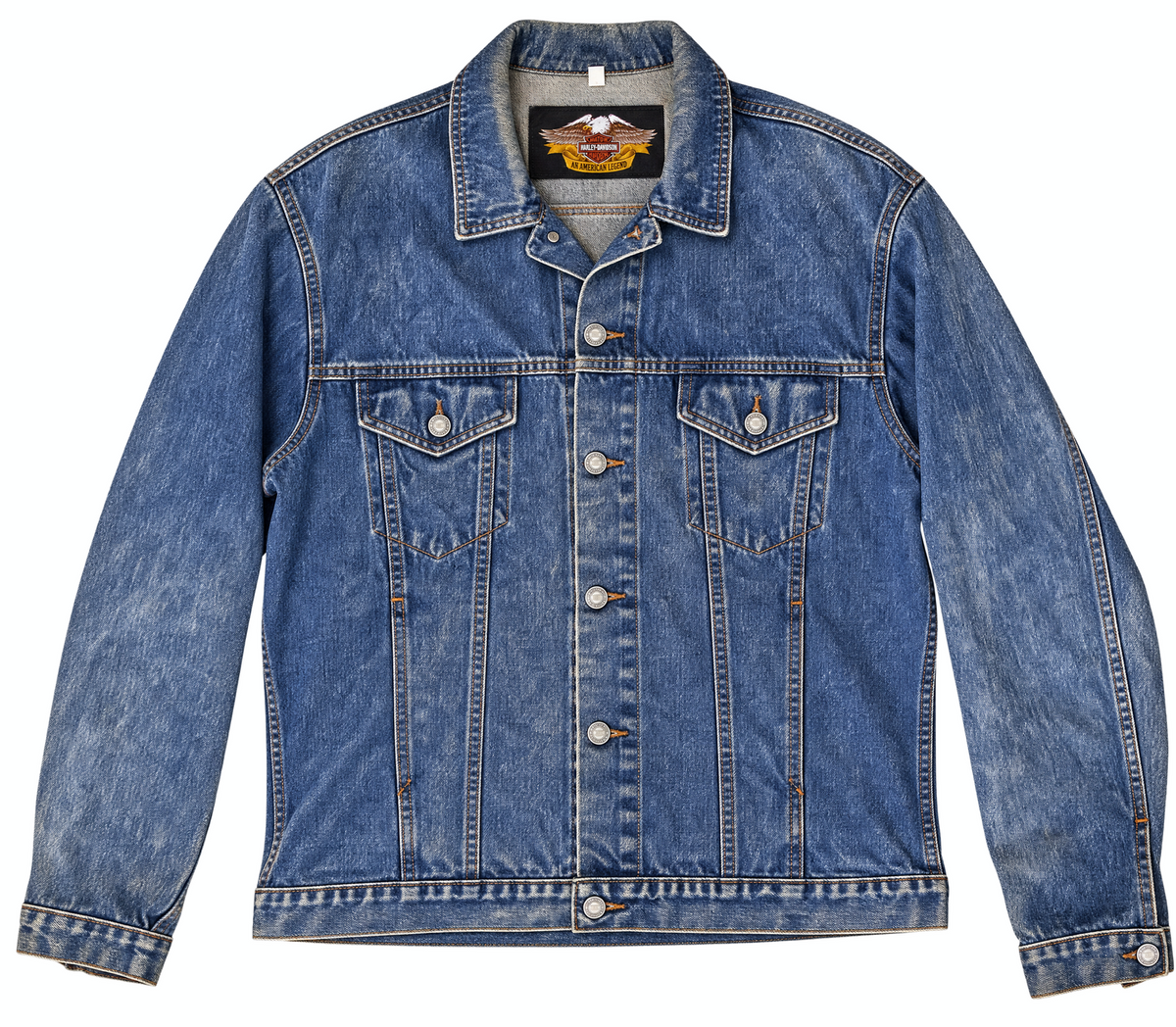 Vintage Harley Davidson 'Eagle' Graphic Denim Trucker Jacket