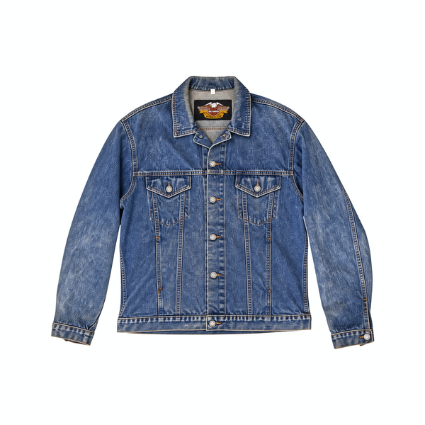 Vintage Harley Davidson 'Eagle' Graphic Denim Trucker Jacket