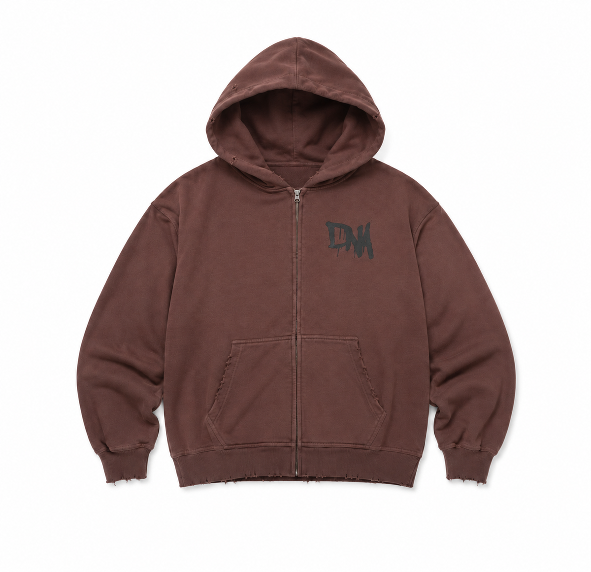 The Overspray Zip Up Hoodie - Tobacco Brown