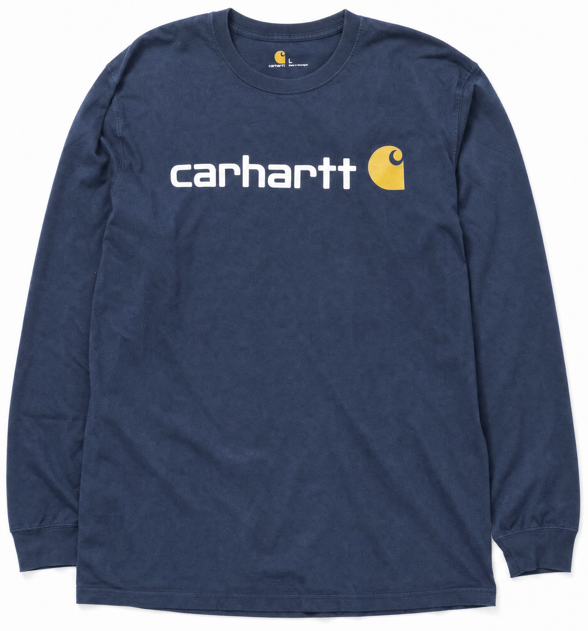 Faded Black Carhartt Long Sleeve T-Shirt