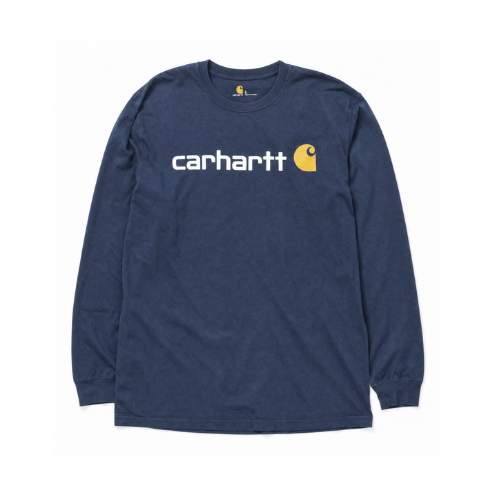Faded Black Carhartt Long Sleeve T-Shirt