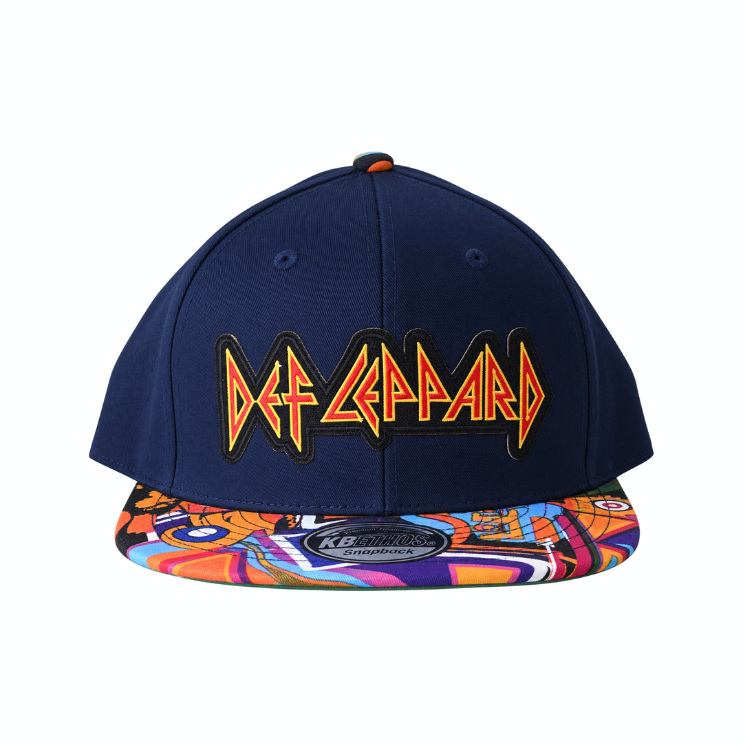 Def Leppard Printed Brim Navy Snapback Hat