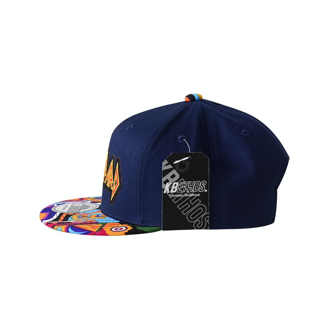 Def Leppard Printed Brim Navy Snapback Hat