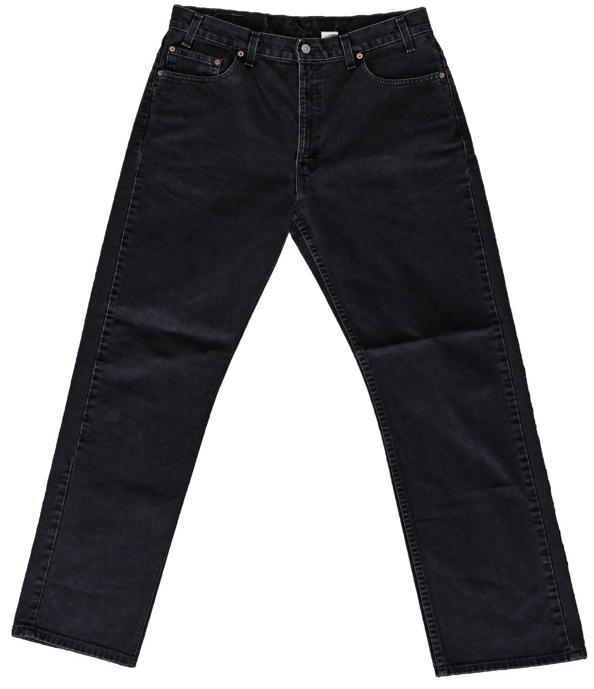 Vintage Levi's 505 Straight Leg Washed Black Denim with Classic Red Tab