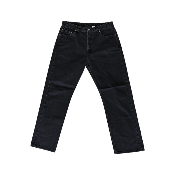 Vintage Levi's 505 Straight Leg Washed Black Denim with Classic Red Tab