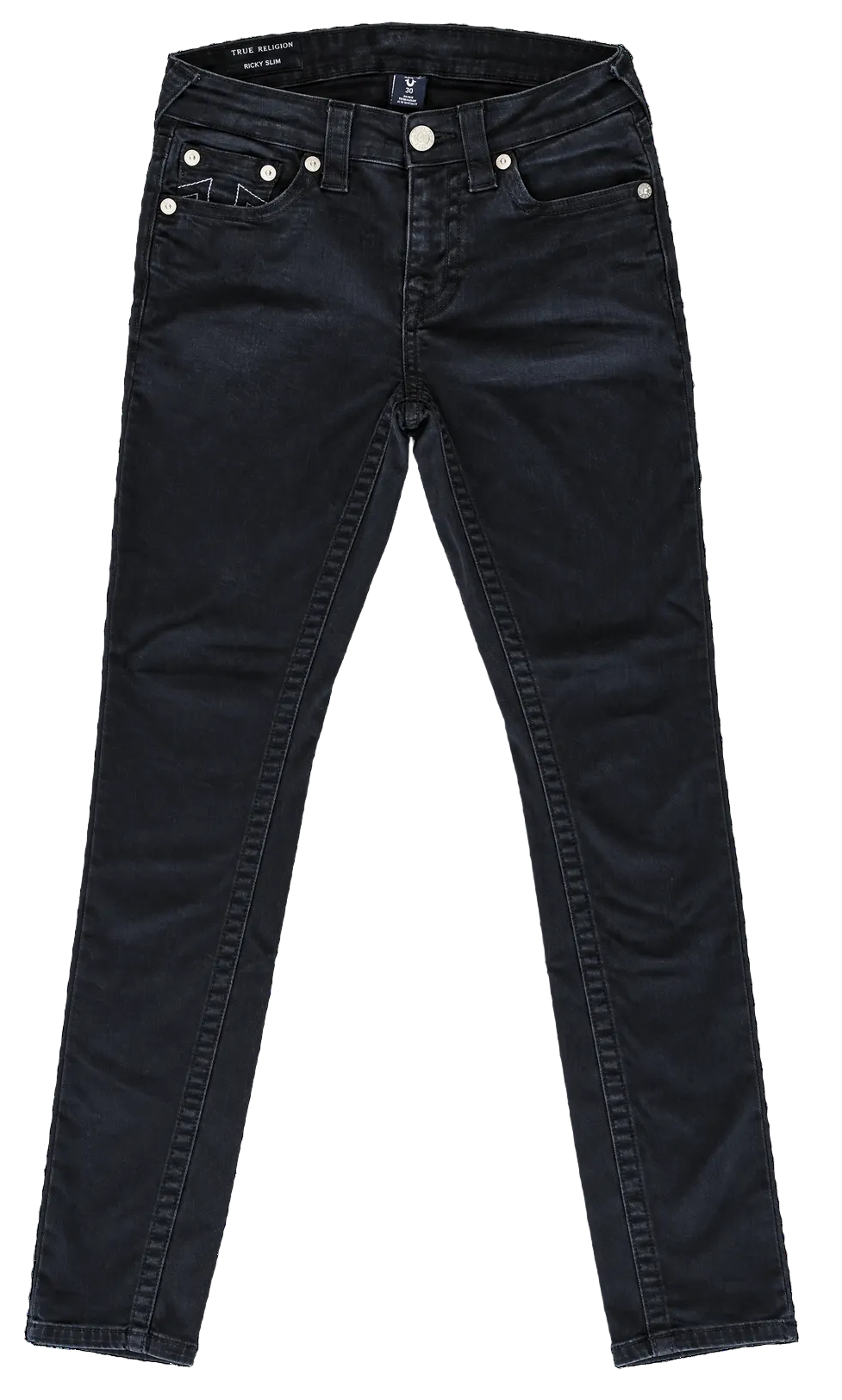 True Religion Black High-Rise Skinny Denim Jeans