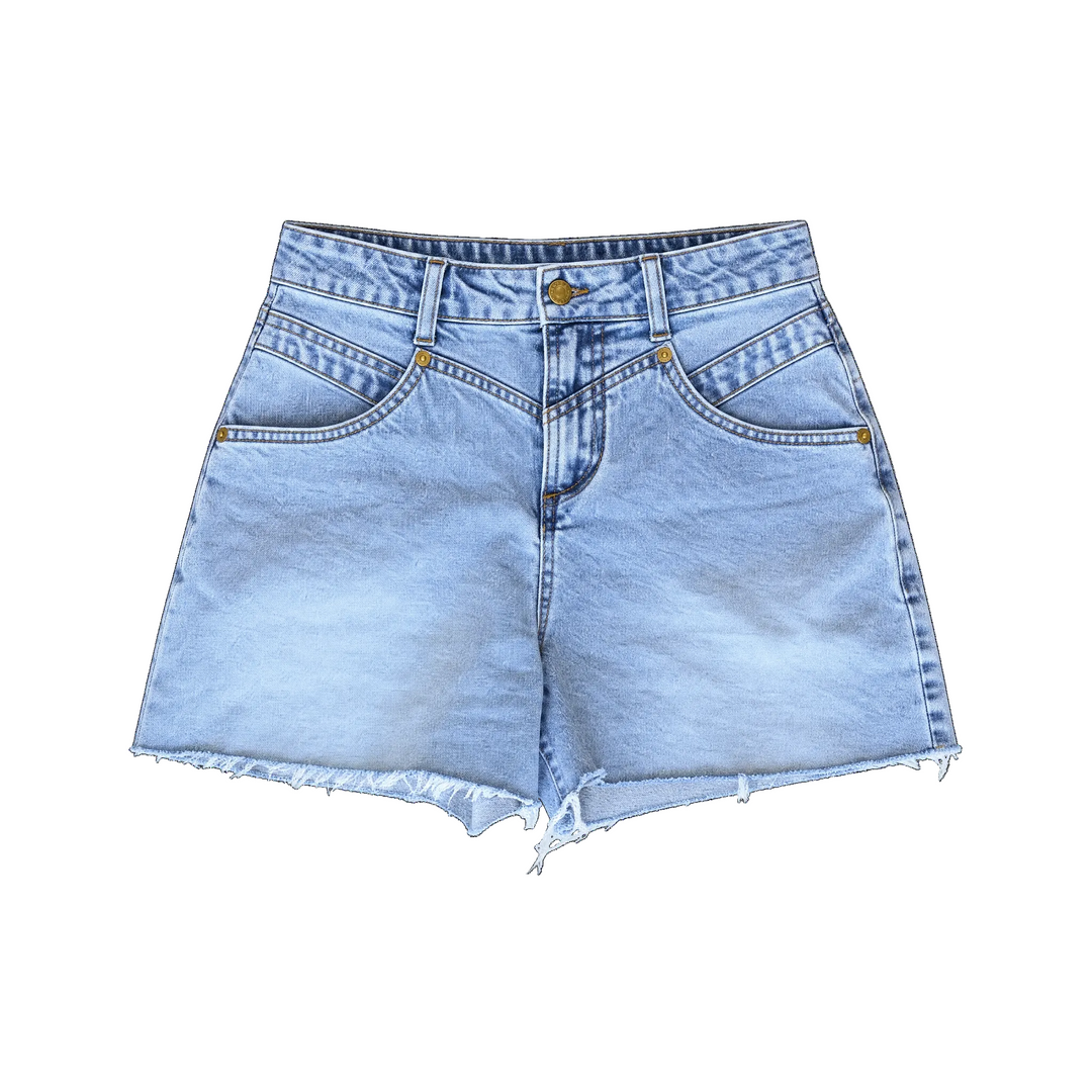 Raw Hem Light Wash Jean Shorts