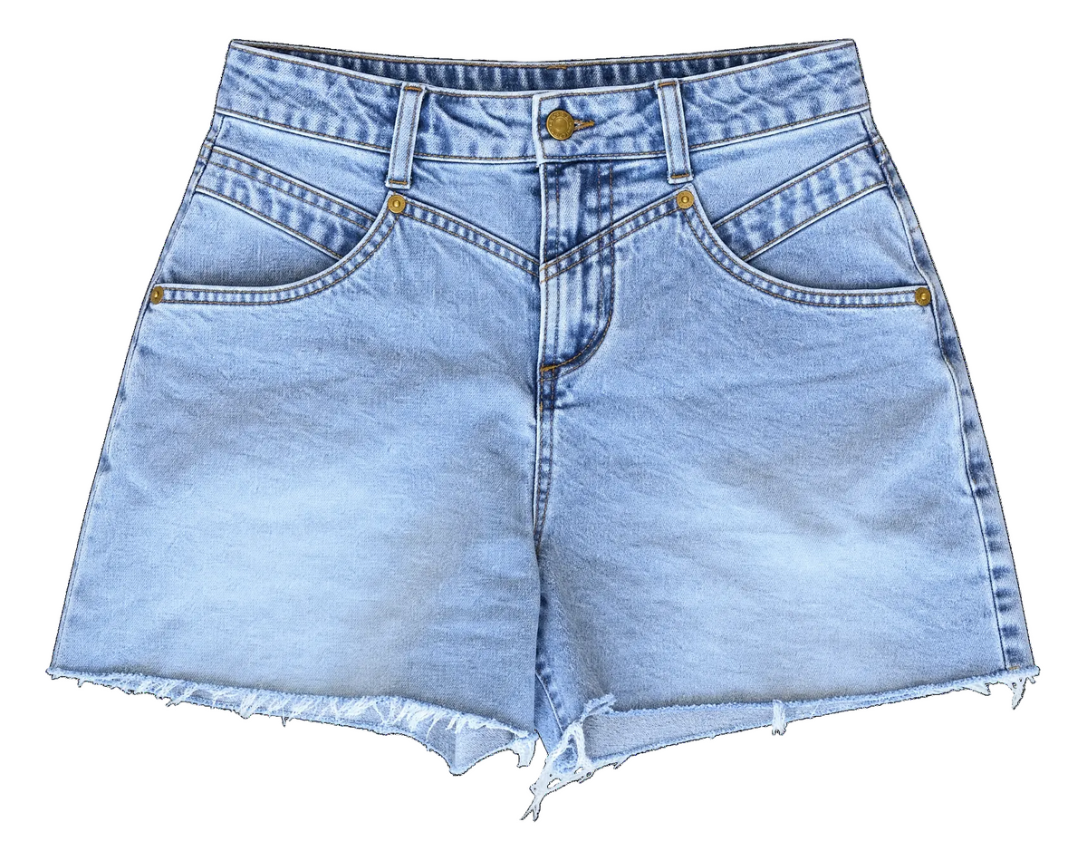 Raw Hem Light Wash Jean Shorts