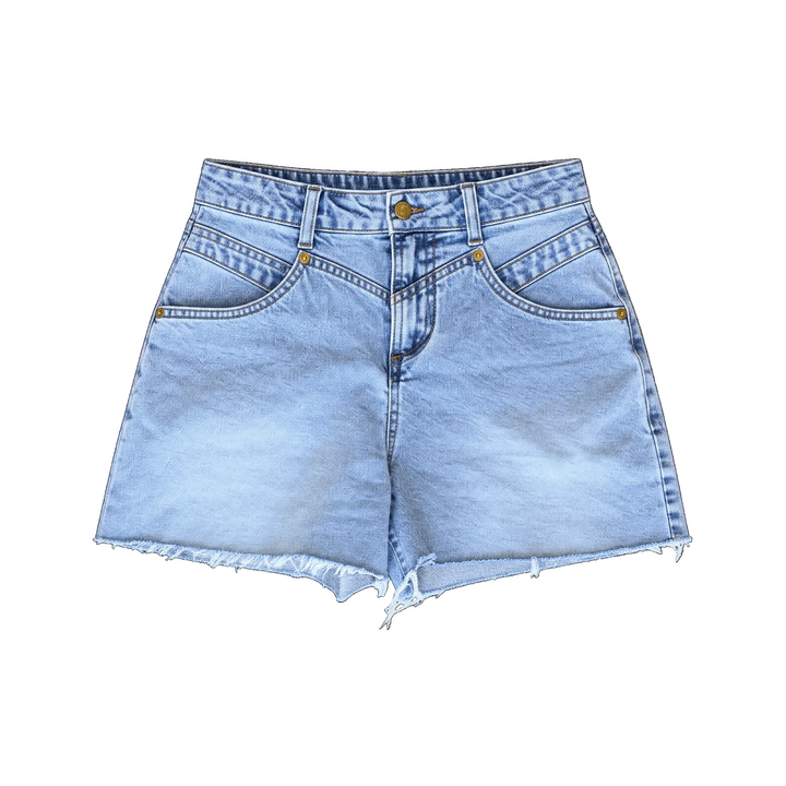 Raw Hem Light Wash Jean Shorts