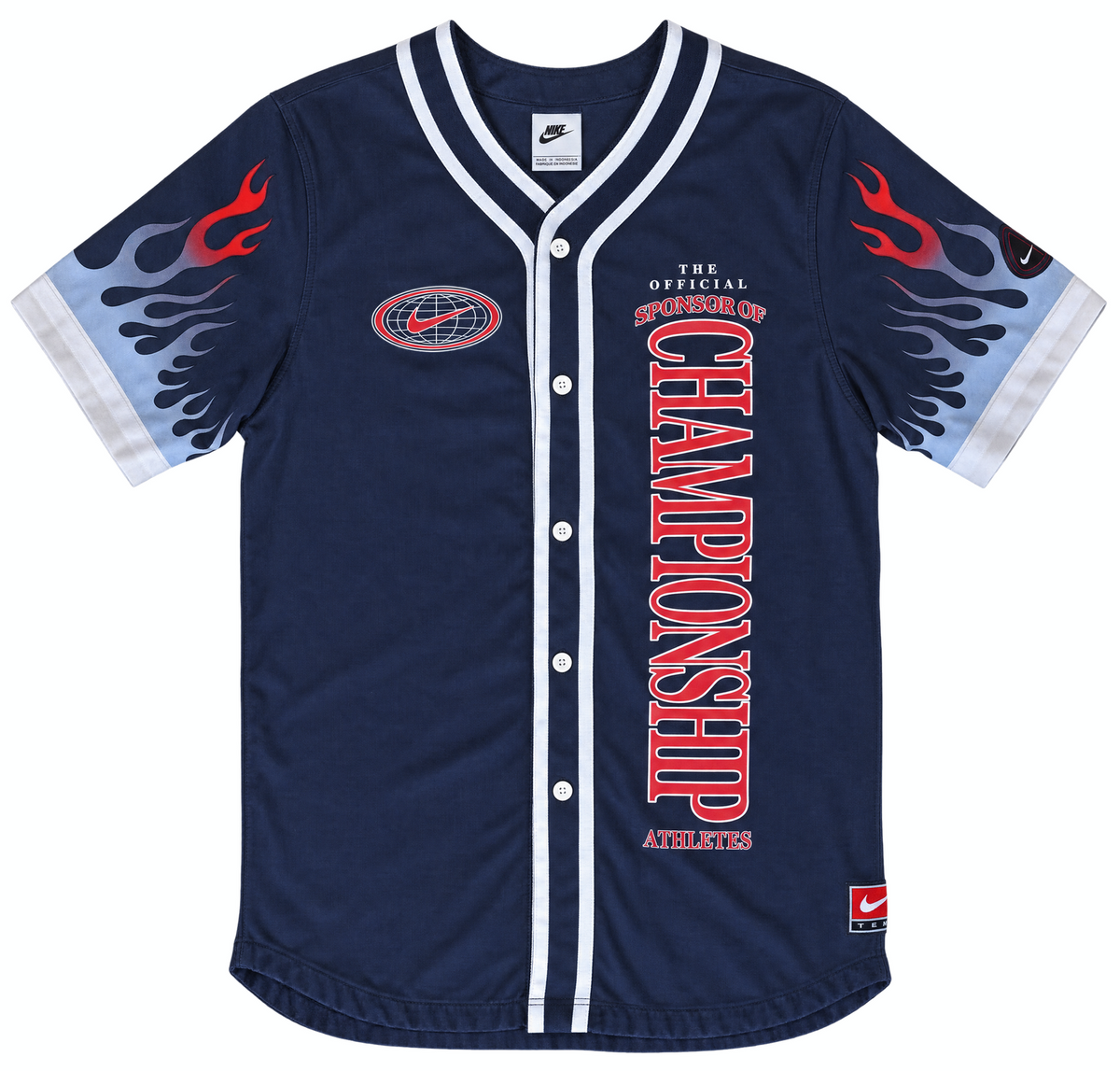 90s Nike 'Championship Flames' Navy Jersey