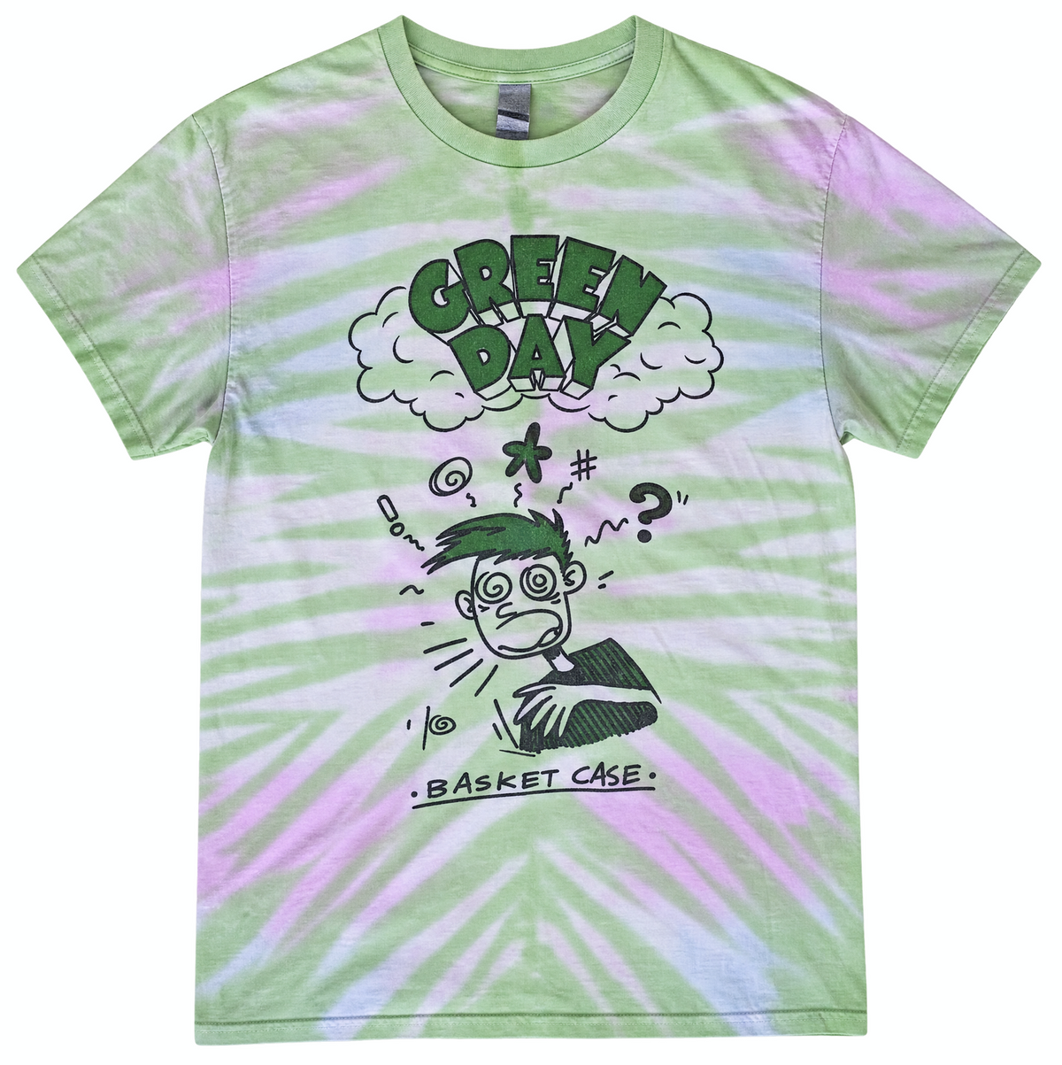 Green Day 'Basket Case' Light Tie-Dye T-Shirt