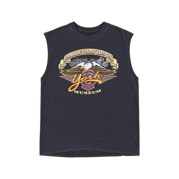Vintage Harley Davidson 'York Final Assembly' Graphic Muscle T-Shirt