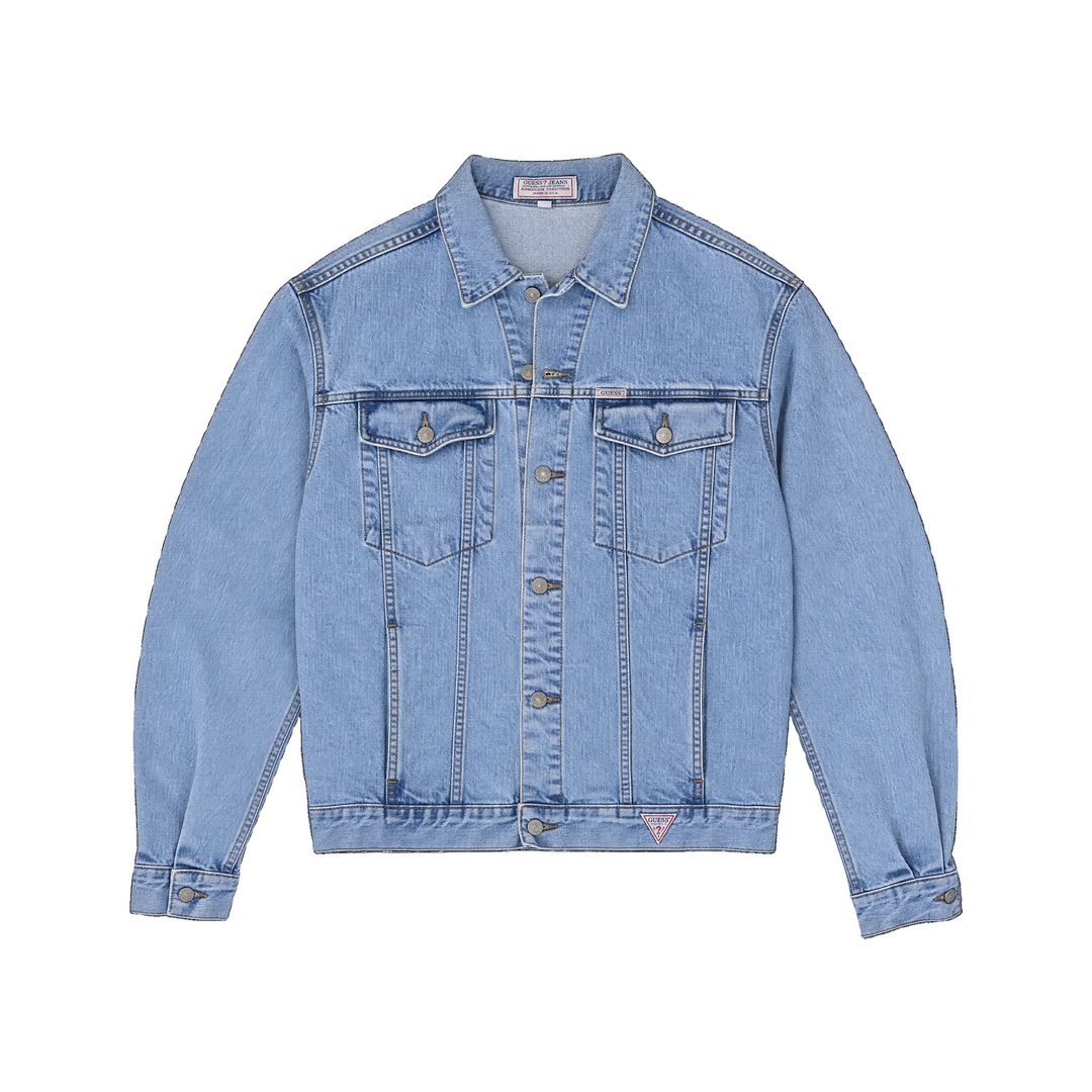 Vintage 80s Guess by Georges Marciano Light-Wash Trucker Jacket