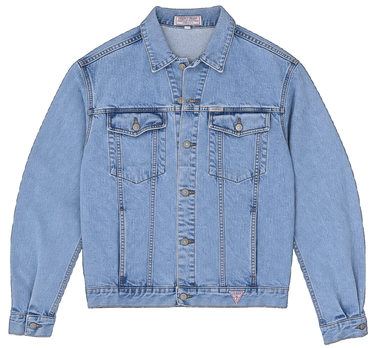 Vintage 80s Guess by Georges Marciano Light-Wash Trucker Jacket