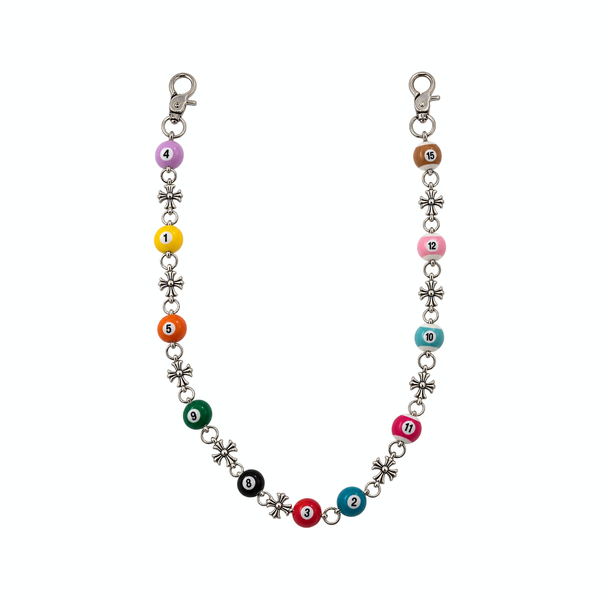 Assorted Color Cross Pool Ball Belt Chain