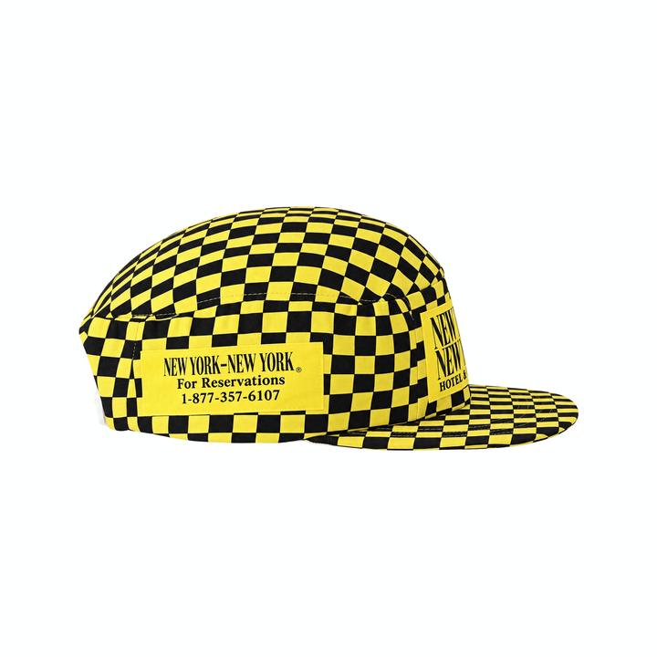 90s New York-New York Casino Black &amp; Yellow Checkered Snapback Hat
