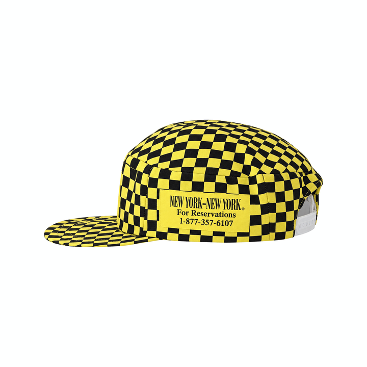 90s New York-New York Casino Black &amp; Yellow Checkered Snapback Hat