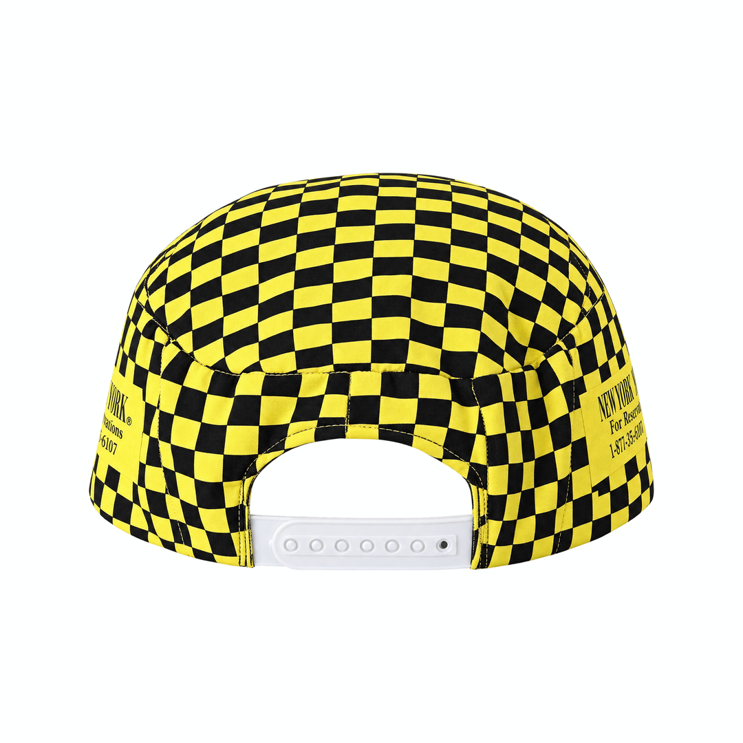 90s New York-New York Casino Black &amp; Yellow Checkered Snapback Hat