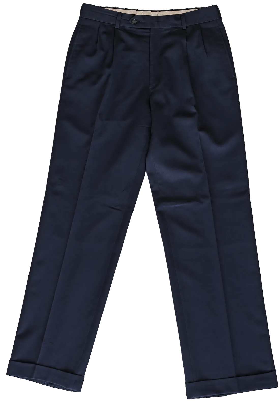 Bagliani Black Buttoned Cuffed Straight-Leg Trousers